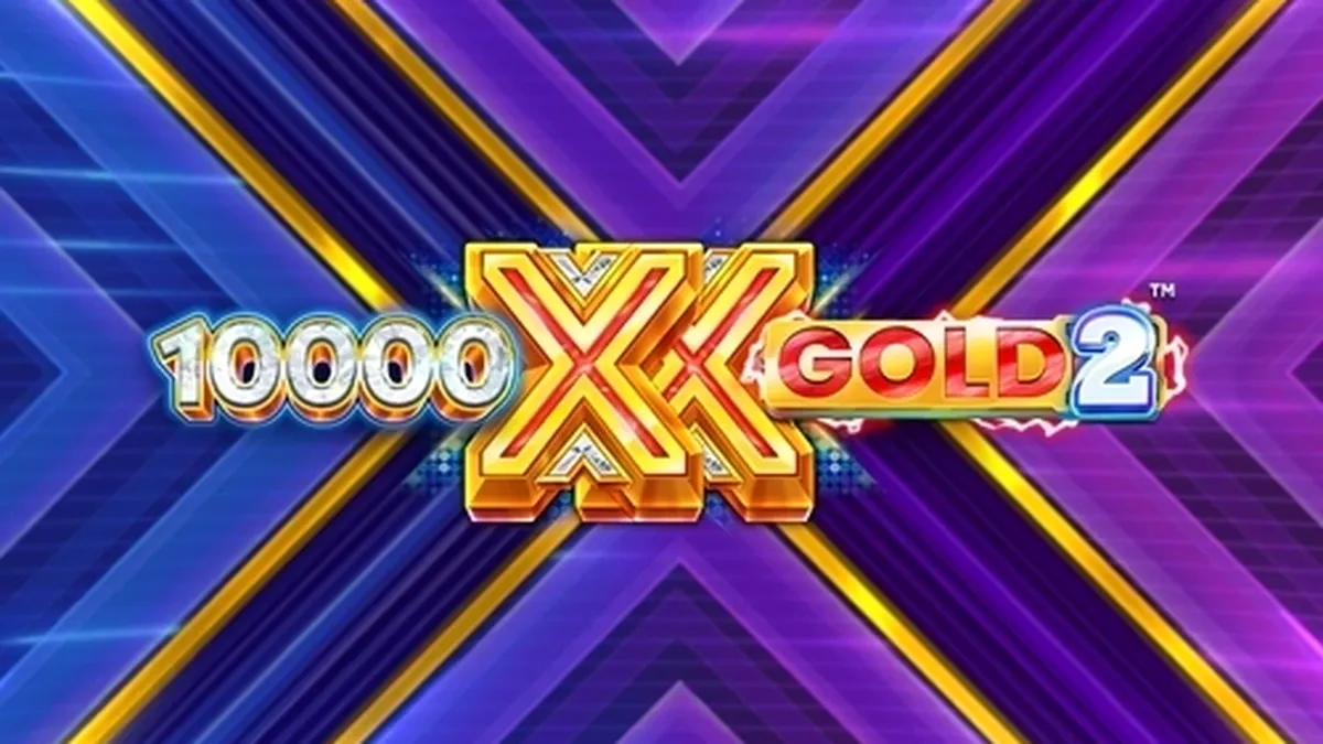 Interface visual e símbolos dourados do slot 10,000 X Gold 2